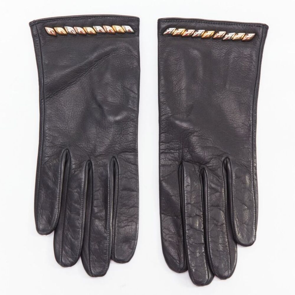 Louis Vuitton Leather Stud Short Gloves